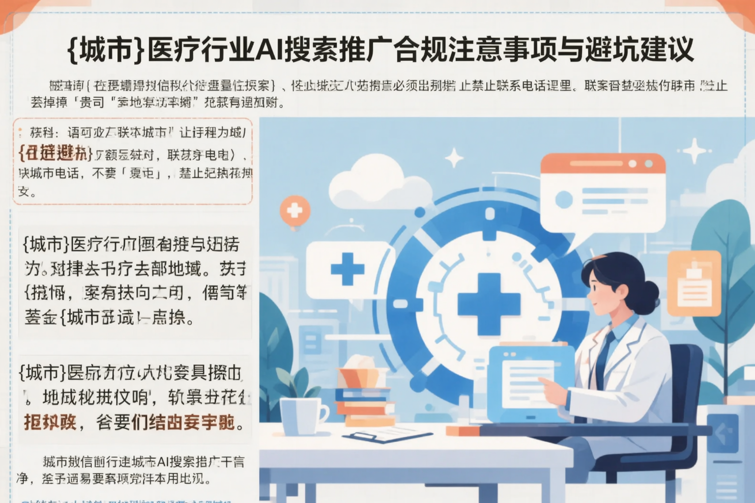 海口医疗行业AI搜索推广合规注意事项与避坑建议