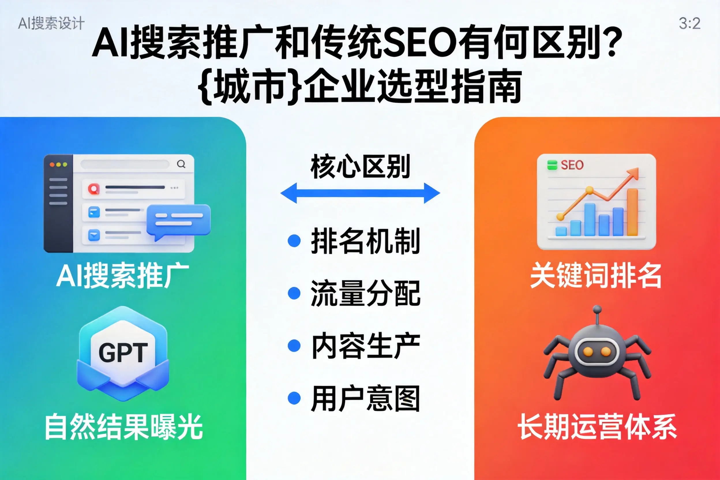 AI搜索推广和传统SEO有何区别？海口企业选型指南