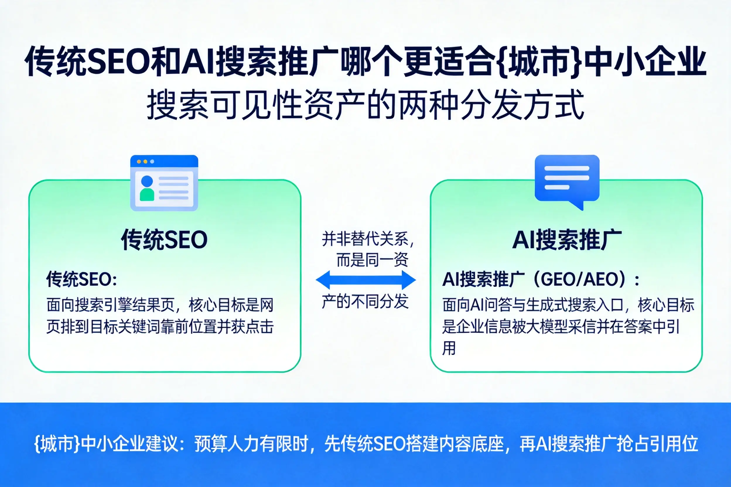 传统SEO和AI搜索推广哪个更适合海口中小企业