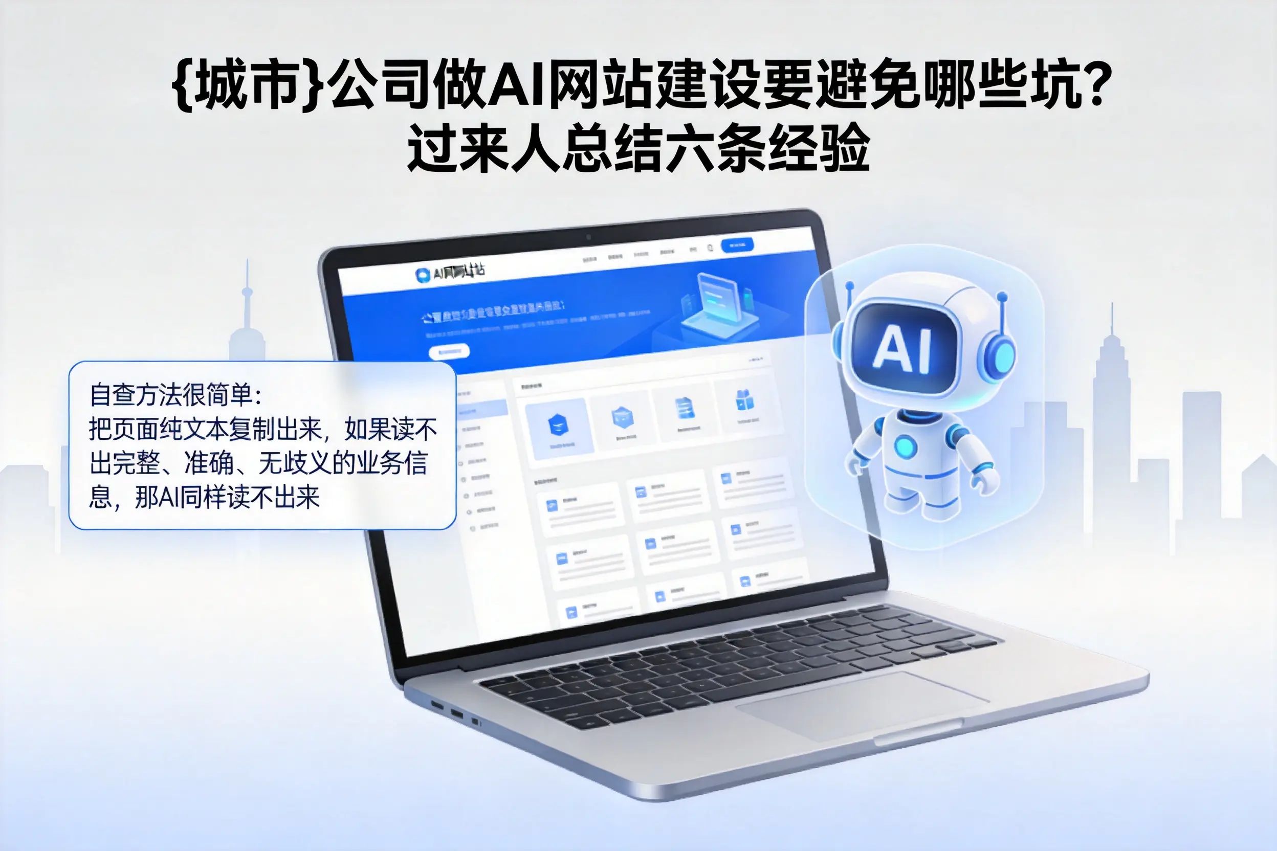 海口公司做AI网站建设要避免哪些坑？过来人总结六条经验
