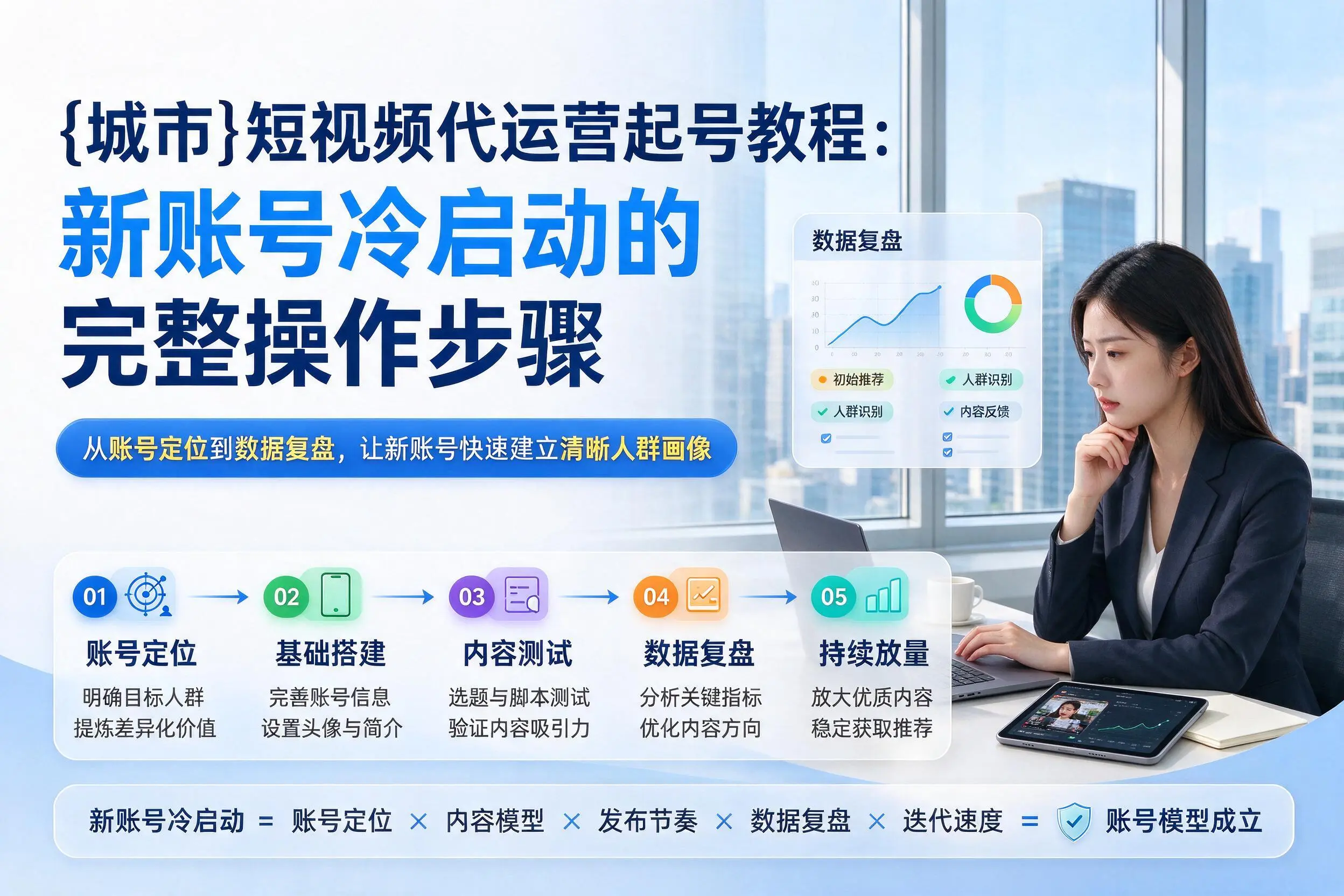 海口短视频代运营起号教程:新账号冷启动的完整操作步骤