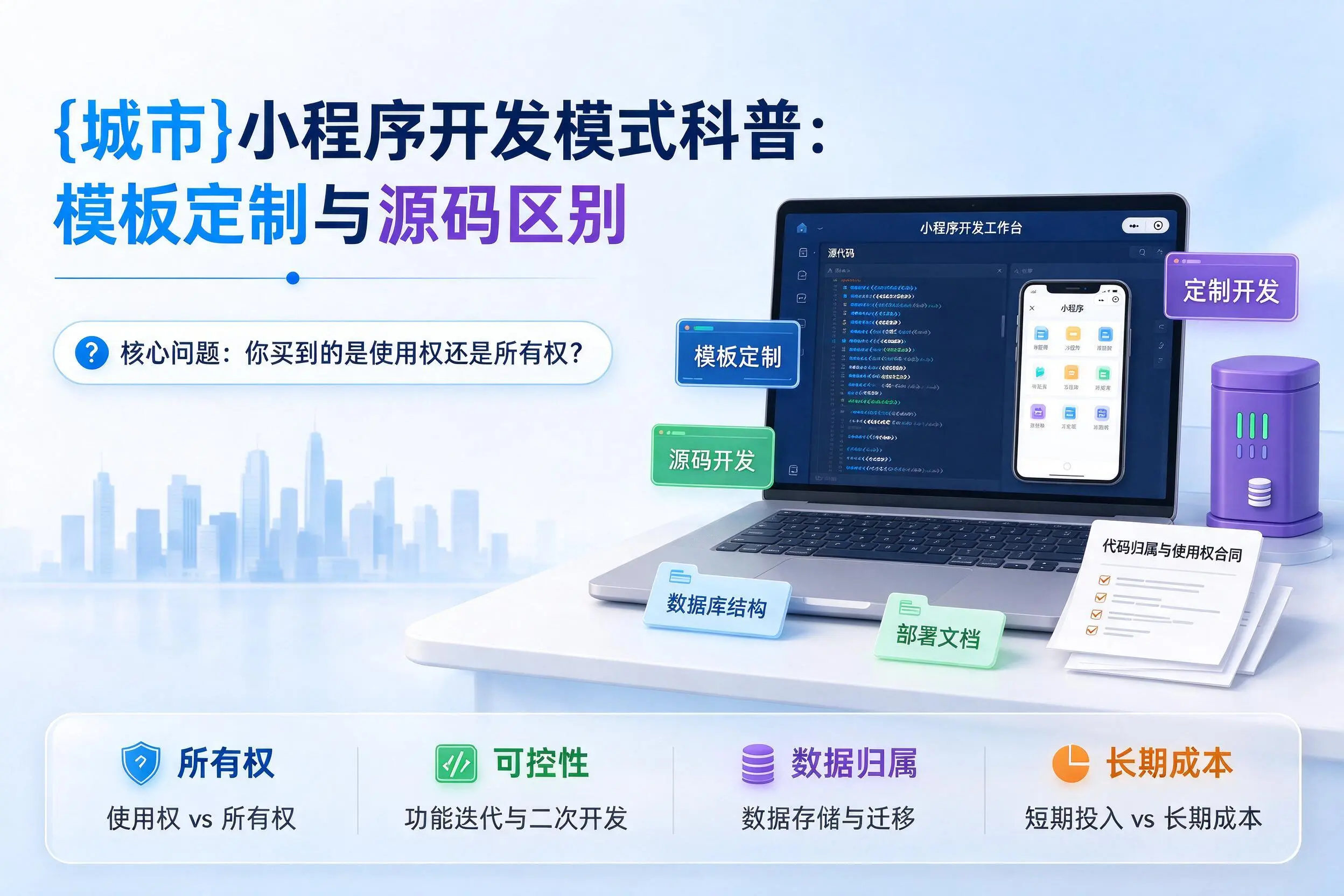 海口小程序开发模式科普：模板定制与源码区别