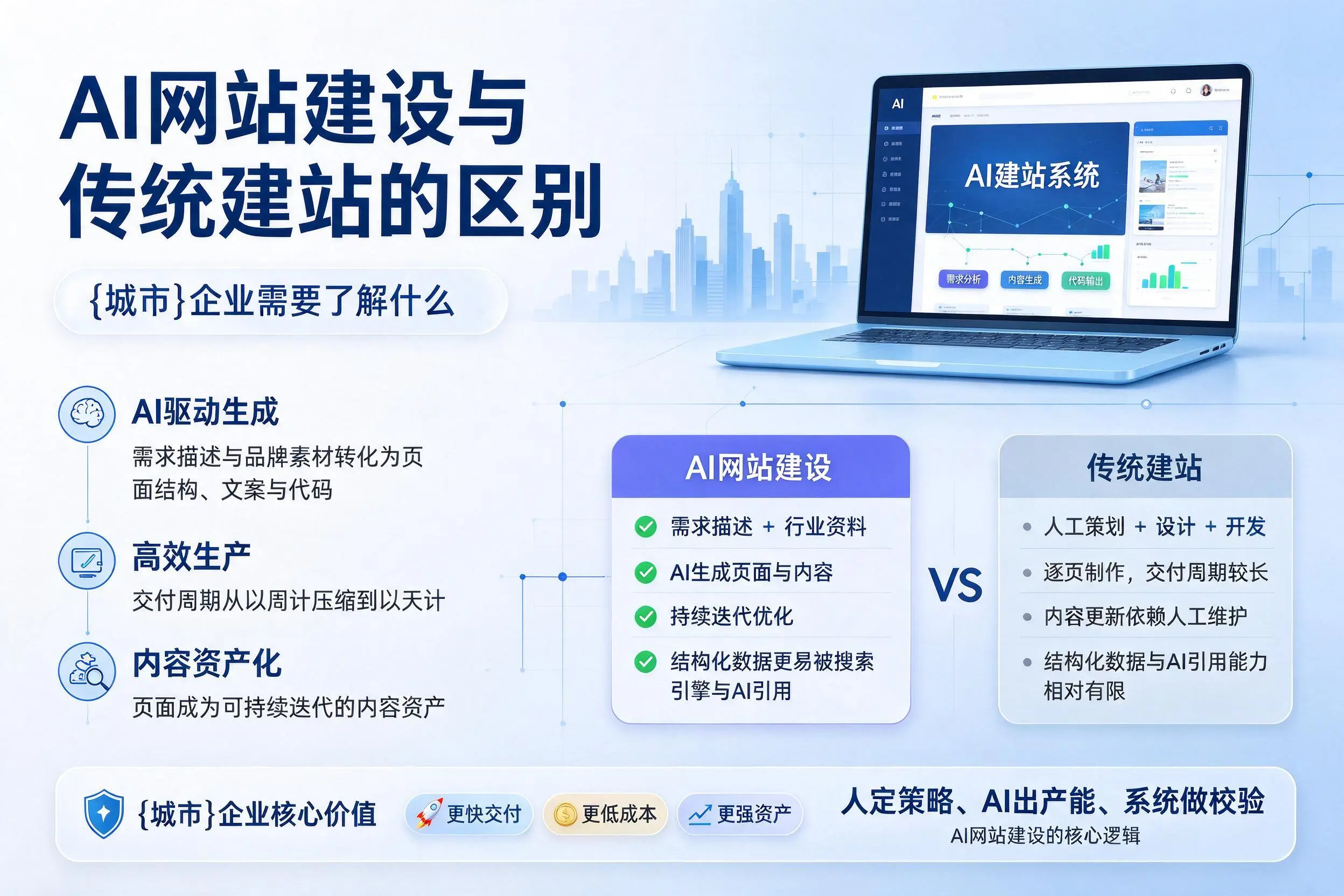 AI网站建设与传统建站的区别，海口企业需要了解什么