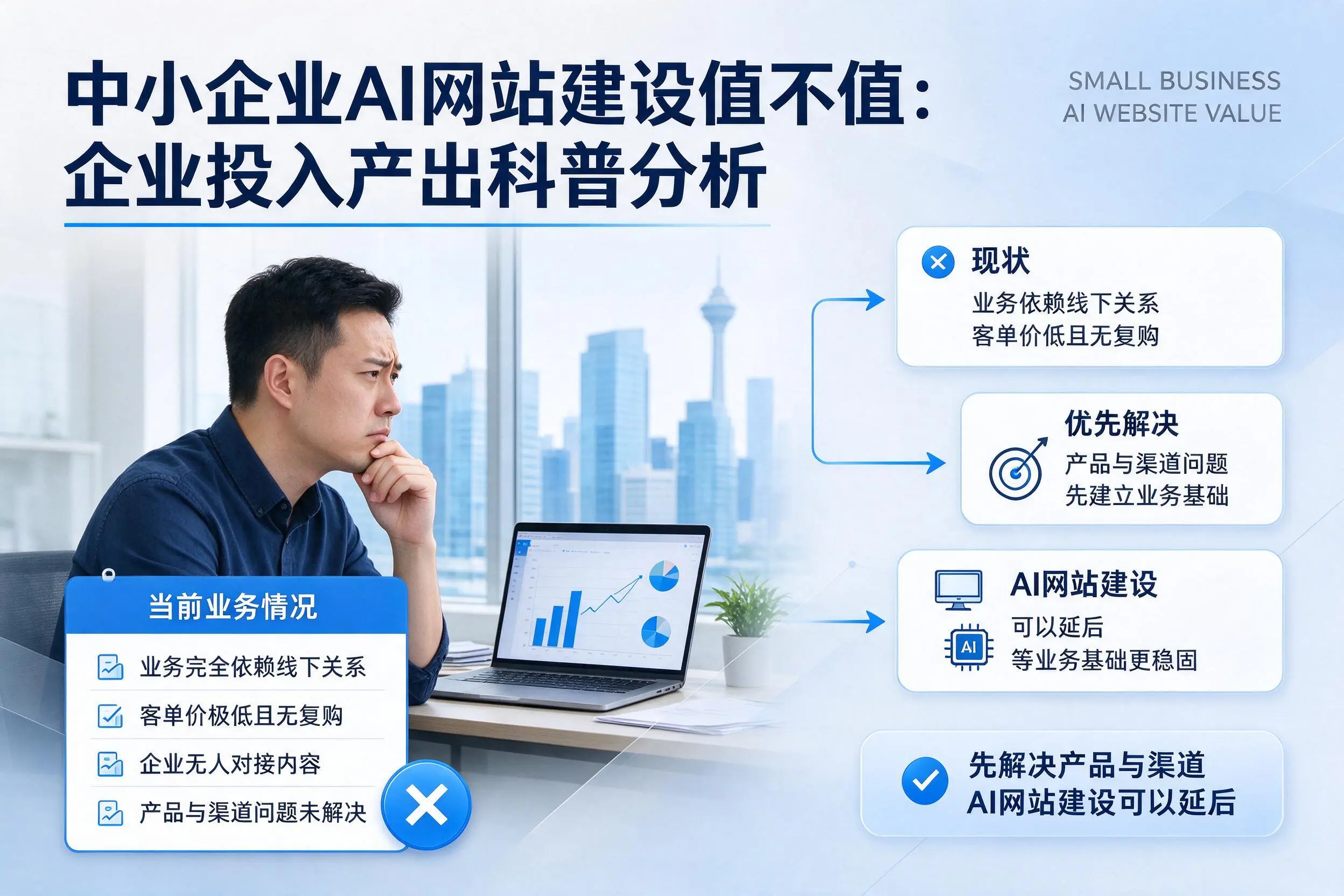 中小企业AI网站建设值不值：海口企业投入产出科普分析