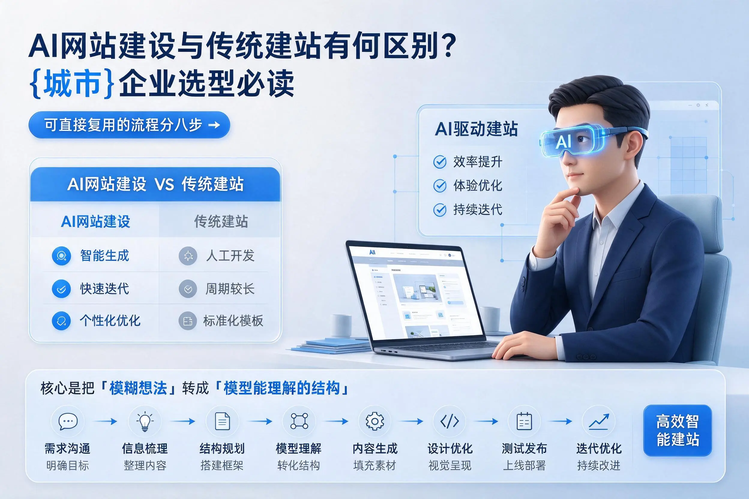 AI网站建设与传统建站有何区别?海口企业选型必读