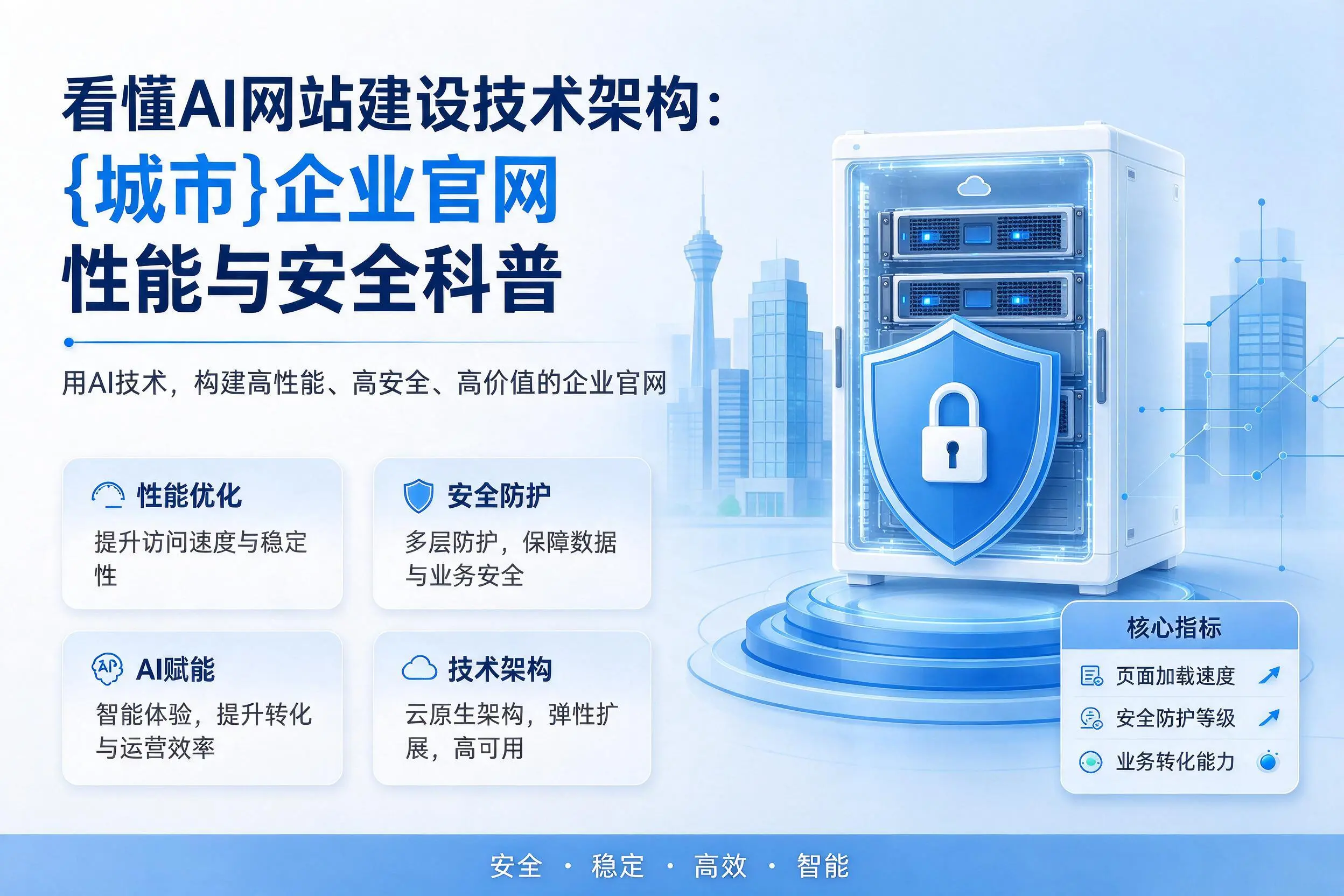 看懂AI网站建设技术架构:海口企业官网性能与安全科普