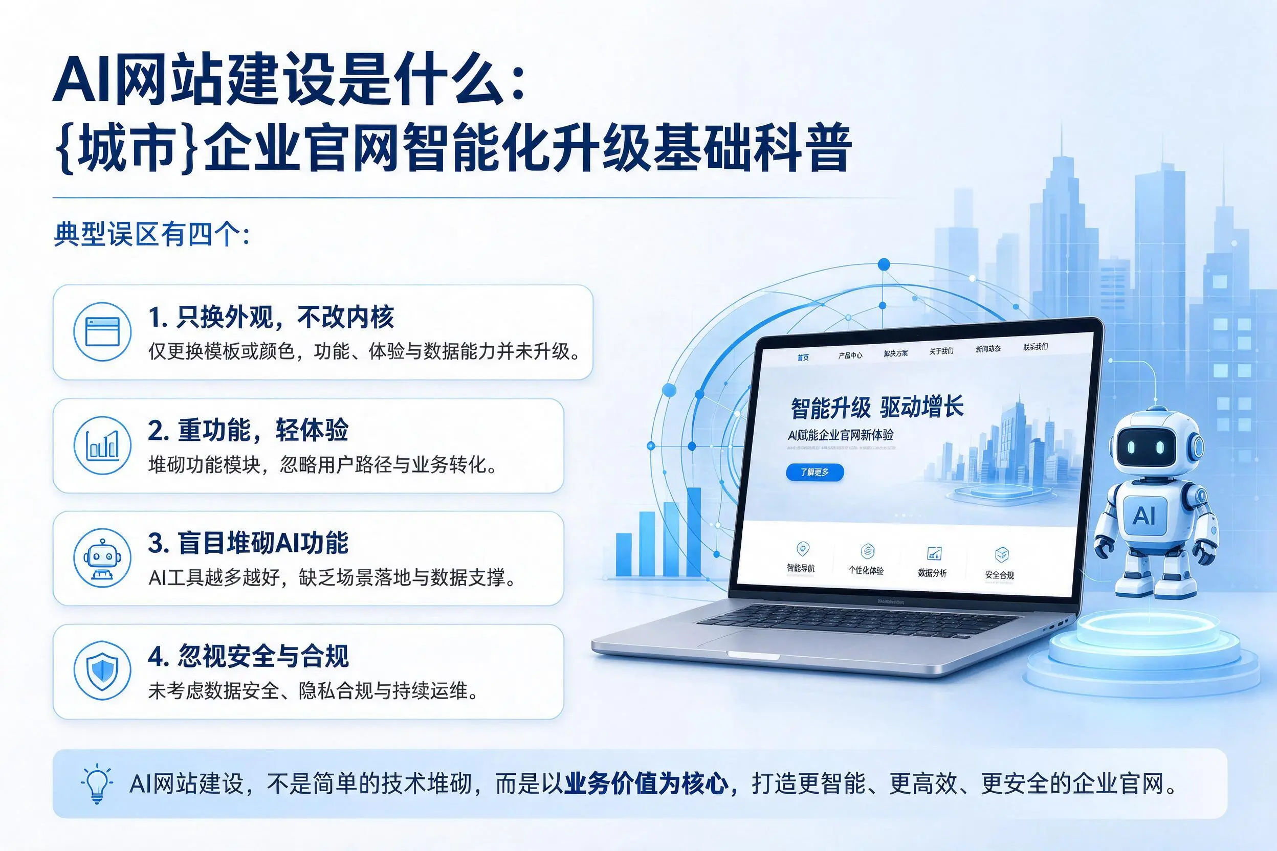 AI网站建设是什么:海口企业官网智能化升级基础科普