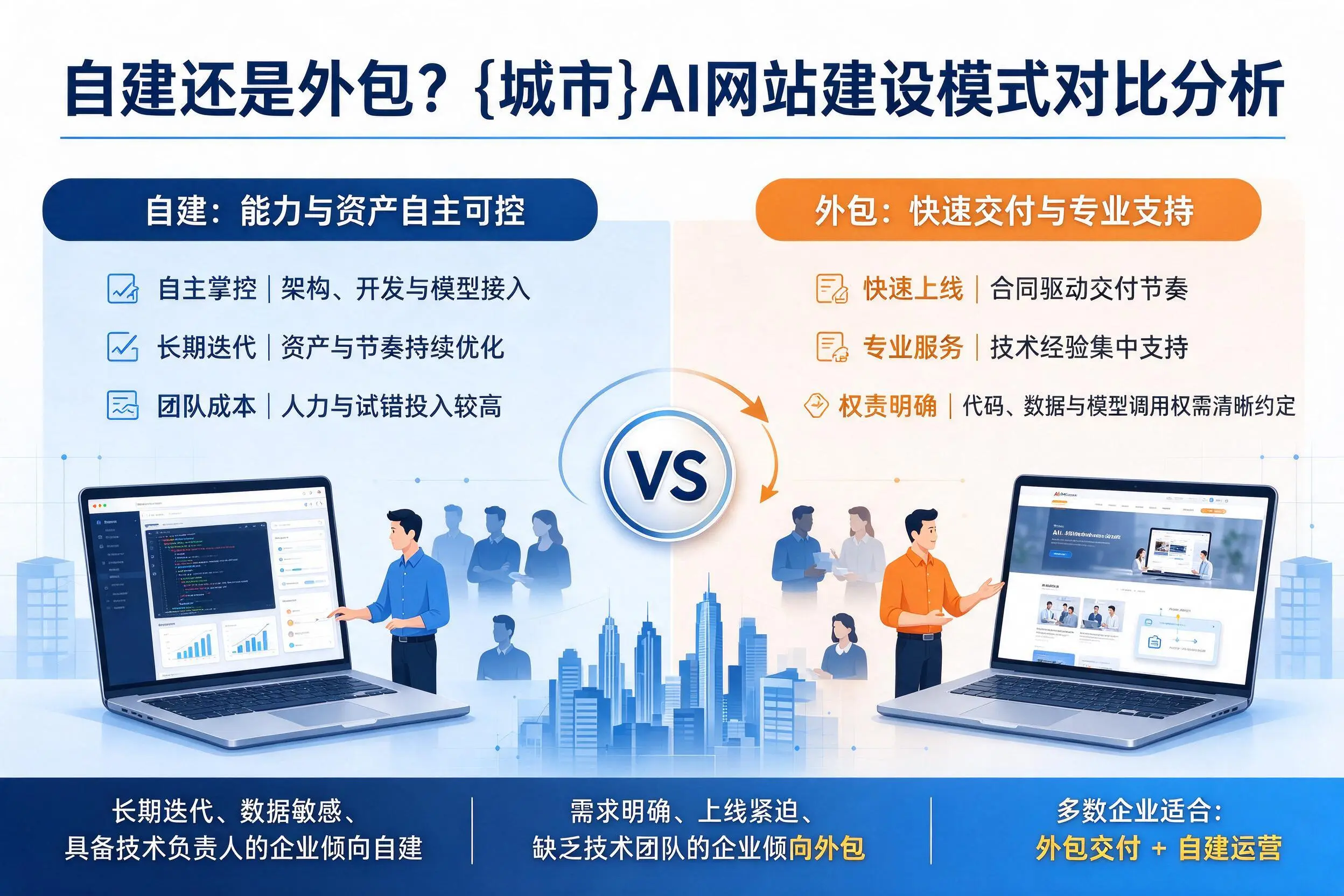 自建还是外包？海口AI网站建设模式对比分析