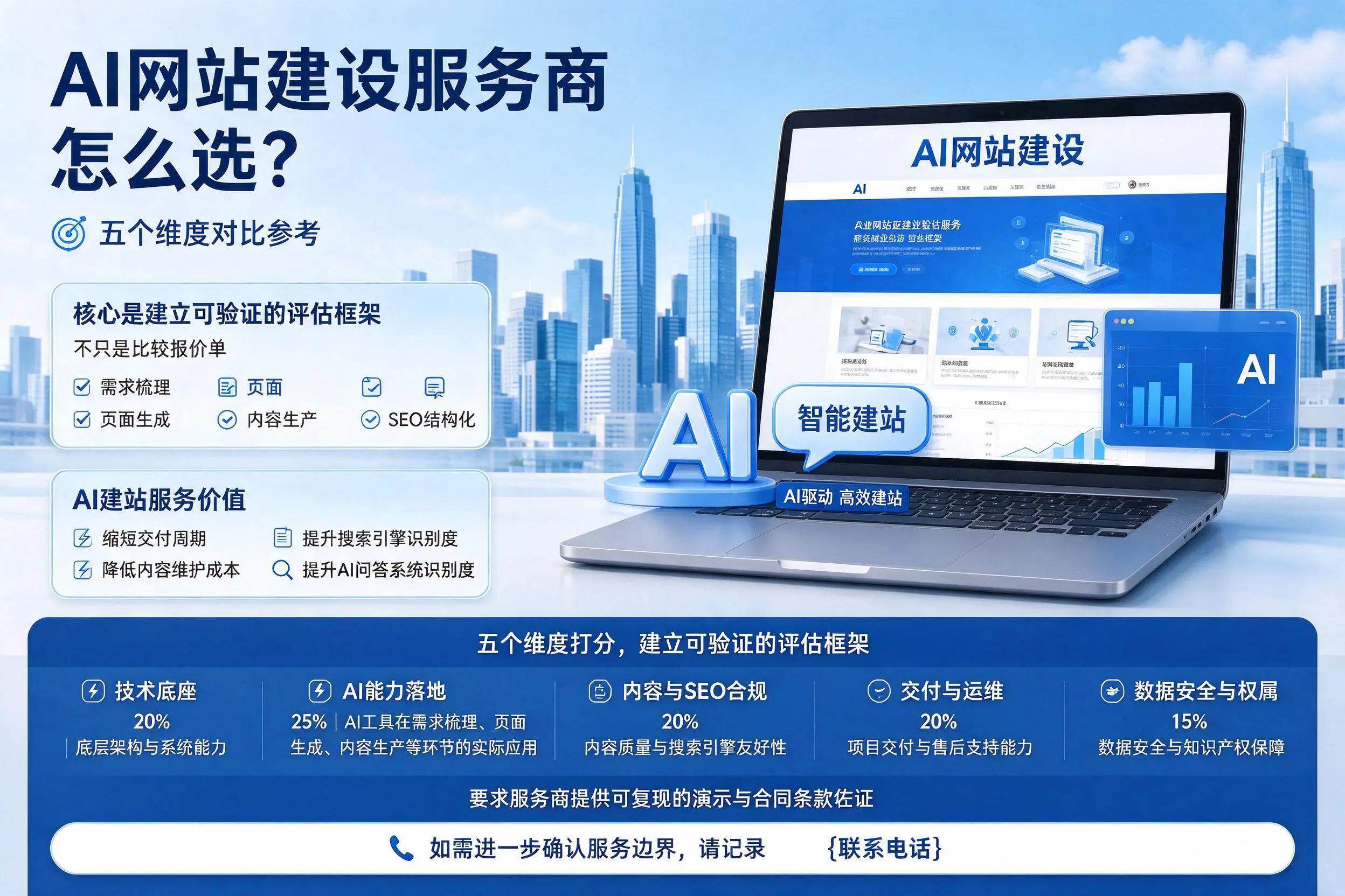 海口AI网站建设服务商怎么选？五个维度对比参考