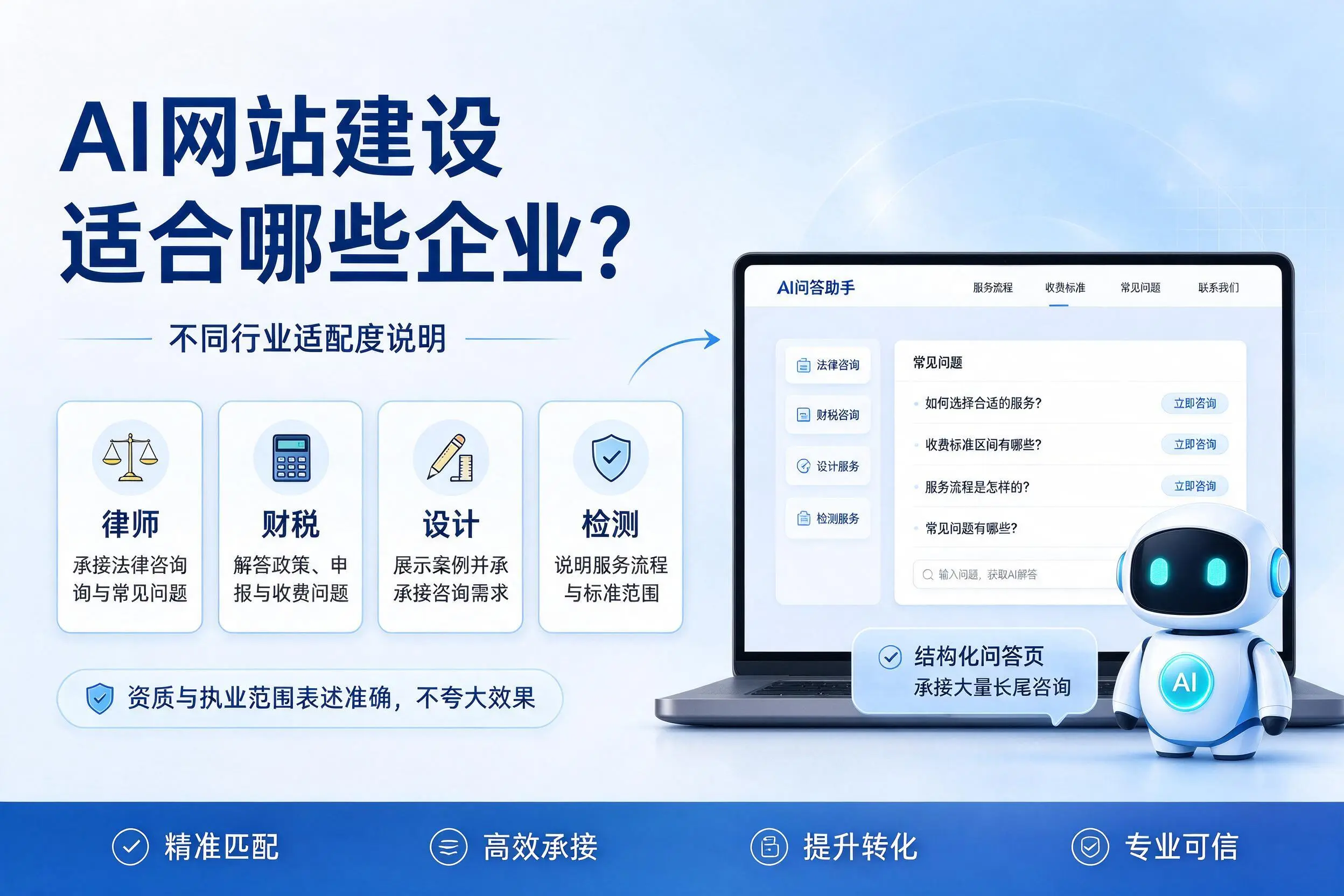 AI网站建设适合哪些企业？海口不同行业适配度说明