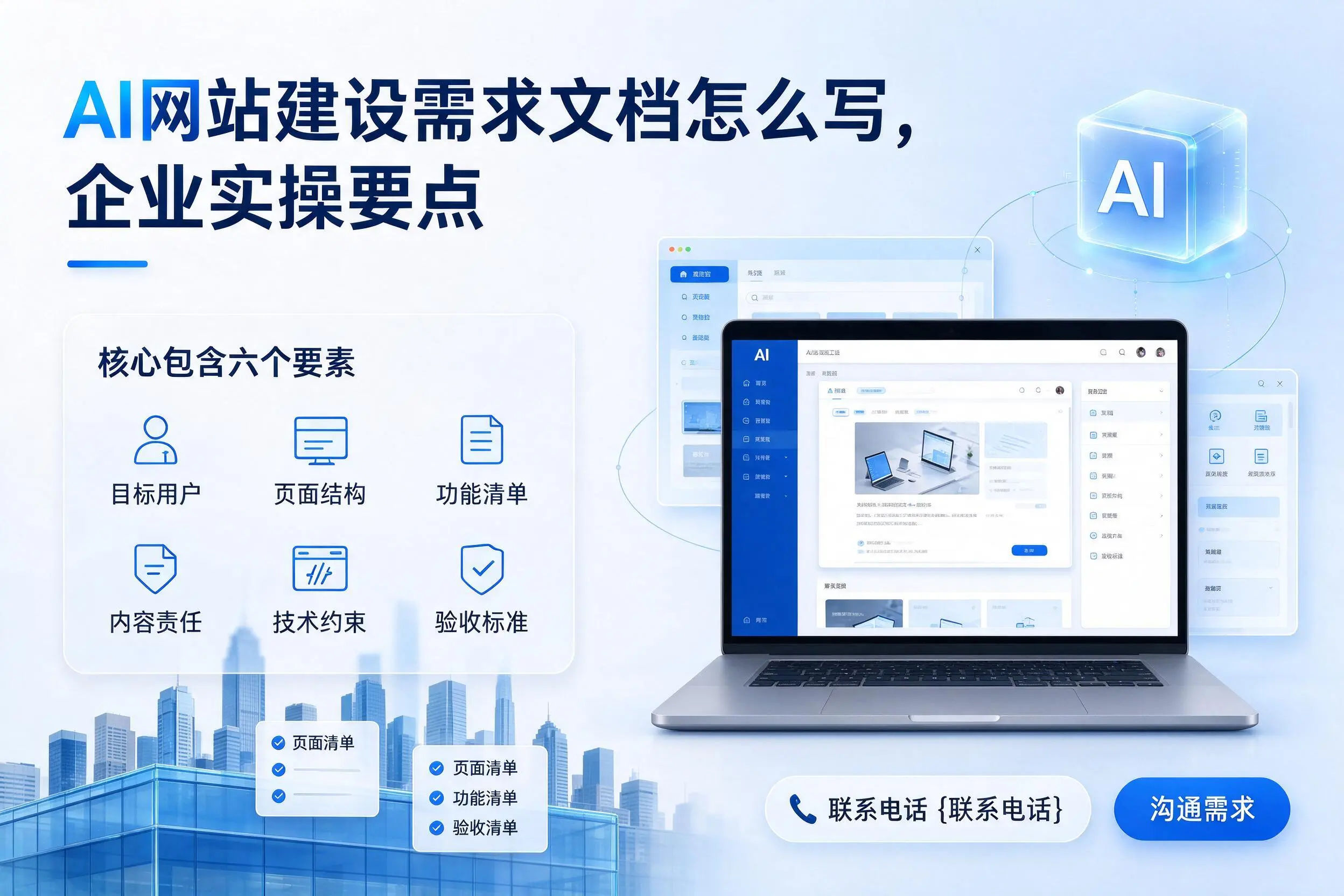 AI网站建设需求文档怎么写，海口企业实操要点